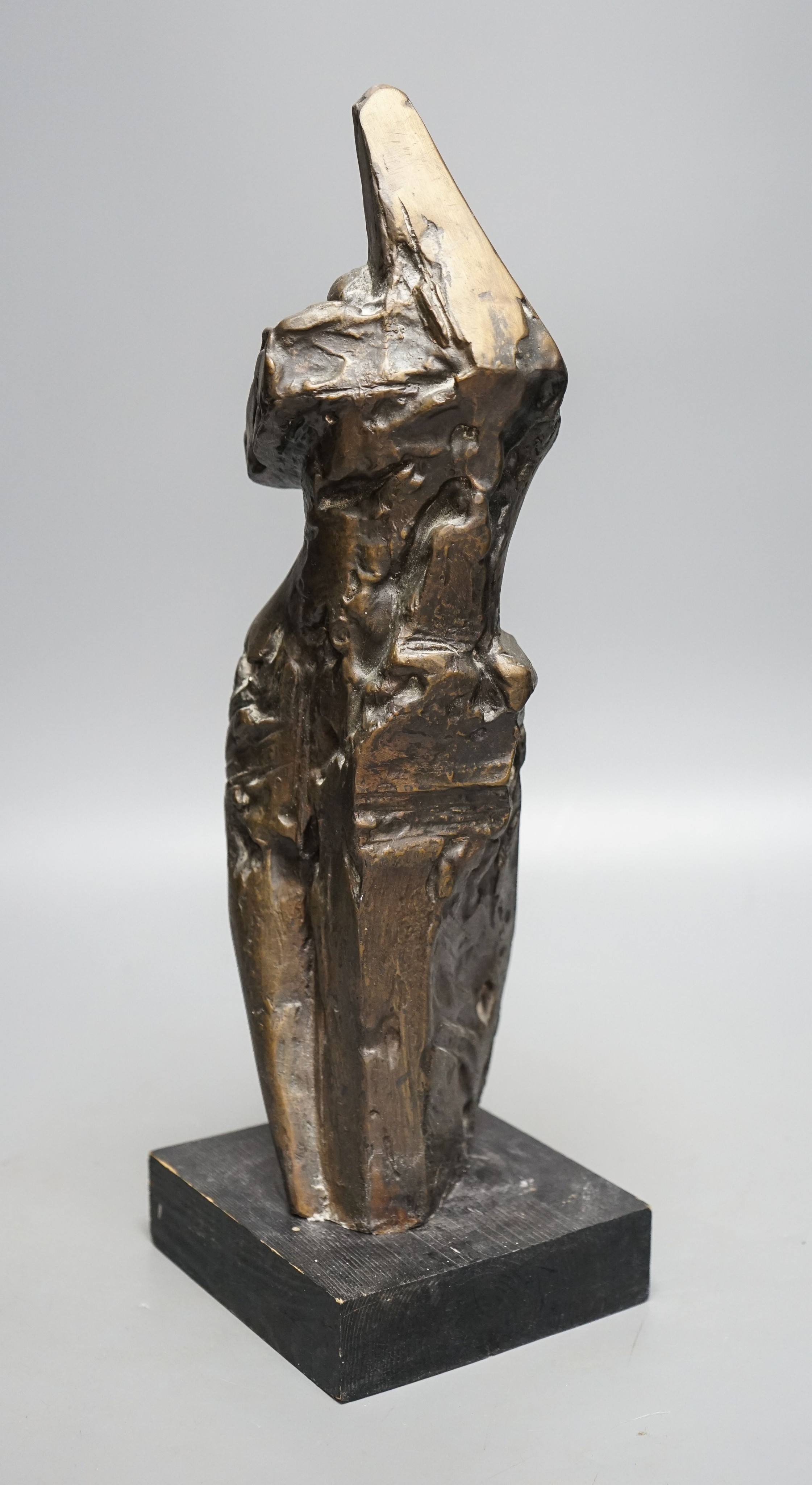 Tissa?, an abstract bronze figure 40cm